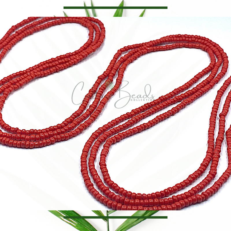 Red Tradional Tie on Waist Beads