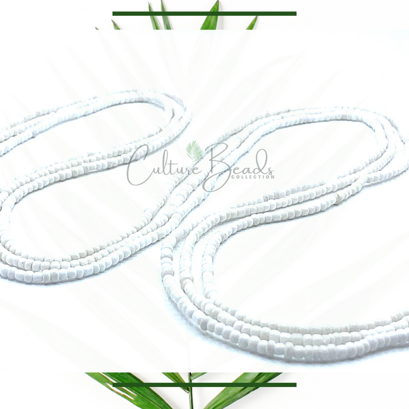 White Traditional Tie on Waist Beads
