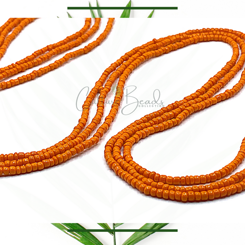 Orange Transitional Tie on Waist Beads